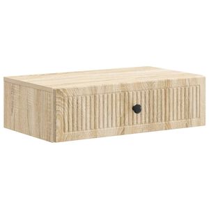 vidaXL Table d'appoint murale Ch&ecirc;ne Sonoma 59 x 34,5 x 17 cm