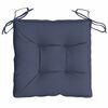 vidaXL Coussins de chaise lot de 2 bleu marine 40x40x7 cm tissu oxford