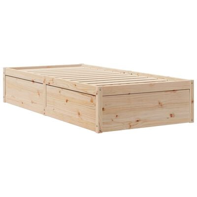 vidaXL Cadre de lit sans matelas 100x200 cm bois massif de pin