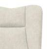 vidaXL fauteuil Cr&egrave;me 63 x 67 x 94 cm Velours