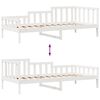vidaXL Lit de jour et tiroirs sans matelas blanc 90x200 cm bois massif