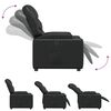 vidaXL Fauteuil inclinable en similicuir noir