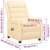 vidaXL Fauteuil de massage électrique Crème Similicuir
