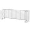 vidaXL Mur en gabion pour poubelles Acier galvanis&eacute; 325x100x110 cm