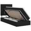 vidaXL Lit avec rangement et matelas Noir 90 x 190 cm tissu