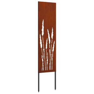 vidaXL &Eacute;cran de confidentialit&eacute; de jardin Fretwork Rouill&eacute; 32 x 140 cm