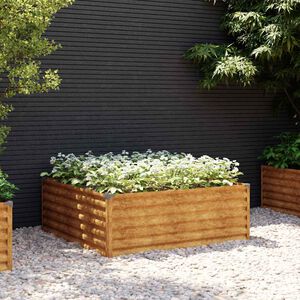 vidaXL Lit sur&eacute;lev&eacute; de jardin 100x100x36 cm acier corten