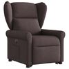 vidaXL Fauteuil inclinable &eacute;lectrique marron fonc&eacute; tissu