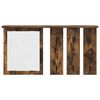 vidaXL Porte-manteau mural avec étagère Chêne fumé 85 x 10 x 45 cm