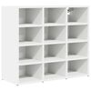 vidaXL Cabinet &agrave; chaussures Blanc 77,5 x 30 x 67 cm Bois d'ing&eacute;nierie