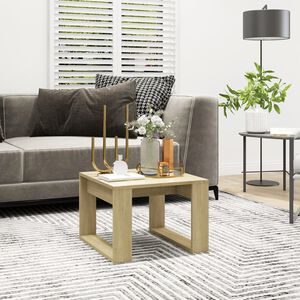 vidaXL Table d'appoint Ch&ecirc;ne sonoma 50x50x35 cm Bois d&rsquo;ing&eacute;nierie
