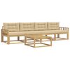 vidaXL Ensemble de canap&eacute;s d'ext&eacute;rieur 4 pc Blanc et Beige