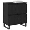 vidaXL Buffet 3 pcs Ch&ecirc;ne noir 60 x 35 x 70 cm