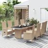 vidaXL Ensemble &agrave; manger de jardin et coussins 9 pcs beige Poly rotin