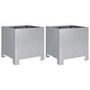 vidaXL Jardini&egrave;res 2 pcs 30x30x30 cm acier galvanis&eacute;