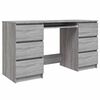 vidaXL Bureau Sonoma gris 140x50x77 cm Bois d'ing&eacute;nierie