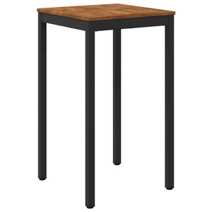 vidaXL Table de Bar de Jardin Naturel et noir 60 x 60,5 x 105 cm