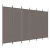 vidaXL Cloison de s&eacute;paration 6 panneaux Anthracite 300x220 cm Tissu