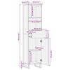 vidaXL Armoire de salle de bain Ch&ecirc;ne artisanal 38 x 33 x 160 cm