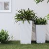 vidaXL Jardini&egrave;re et int&eacute;rieur amovible blanc 21 /49 L rotin PP