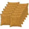 vidaXL Coussin de jet&eacute; 12 pc HOUTEN Jaune 40 x 40 cm