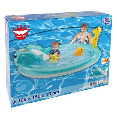Happy People Piscine de jeu avec toboggan Ocean 198x150x18 cm