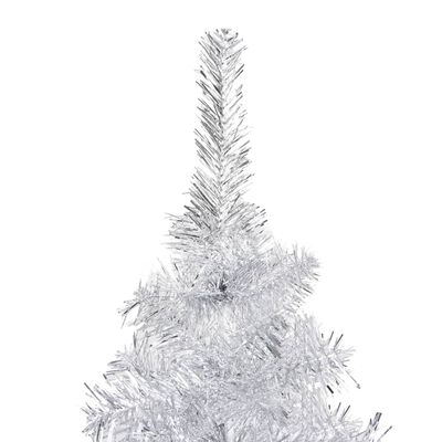 vidaXL Arbre de Noël artificiel pré-éclairé/boules argenté 150 cm PET