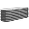 vidaXL Lit sur&eacute;lev&eacute; de jardin Acier galvanis&eacute; Anthracite