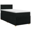 vidaXL Lit boxspring avec matelas Noir 100 x 200 cm Tissu