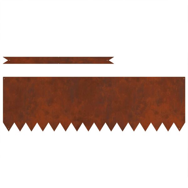 vidaXL Bordure de Pelouse 30 pcs Marron 100 x 0.05 x 20 cm