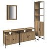 vidaXL Ensemble de mobilier de salle de bain 4 pcs Ch&ecirc;ne artisanal
