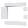 vidaXL Ensemble de meubles TV 8 pcs Blanc Bois d'ing&eacute;nierie