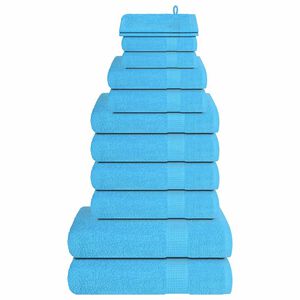 vidaXL Ensemble de serviettes FROGN 12 pcs turquoise 360 g/m&sup2;
