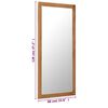 vidaXL Miroir 60x120 cm Bois de ch&ecirc;ne massif