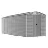 vidaXL Abri de jardin gris clair 191 x 555 x 198 cm en acier galvanis&eacute;