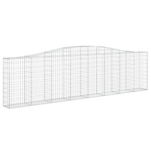 vidaXL Panier de gabions arqu&eacute; 400x30x100/120 cm Fer galvanis&eacute;