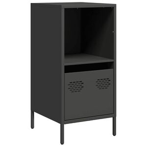 vidaXL Buffet noir 35x39x73,5 cm acier lamin&eacute; &agrave; froid