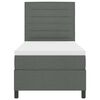 vidaXL Lit &agrave; ressorts avec matelas Gris fonc&eacute; 90 x 190 cm tissu