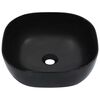 vidaXL Lavabo 42,5x42,5x14,5 cm C&eacute;ramique Noir