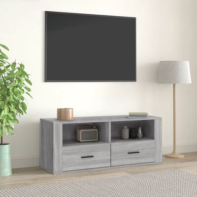 vidaXL Meuble TV Sonoma gris 100x35x40 cm Bois d'ingénierie