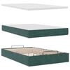 vidaXL Cadre de lit ottoman avec matelas vert fonc&eacute; 120x200 cm velours