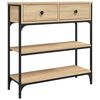 vidaXL Table console ch&ecirc;ne sonoma 72,5x25x75 cm bois d'ing&eacute;nierie