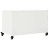 vidaXL Meuble TV blanc 68x39x43,5 cm acier