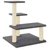 vidaXL Arbre &agrave; chat avec griffoirs en sisal Gris fonc&eacute; 61 cm