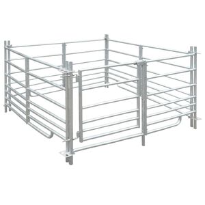 vidaXL Bergerie 4 panneaux Acier galvanis&eacute; 137 x 137 x 92 cm