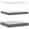 vidaXL Lit avec rangement et matelas Gris fonc&eacute; 200 x 200 cm