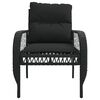 vidaXL Salon de jardin 4 pcs avec coussins noir résine tressée