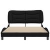 vidaXL Cadre de lit sans matelas Hvar noir 120x200 cm tissu