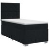 vidaXL Lit boxspring avec matelas Noir 100 x 200 cm Tissu