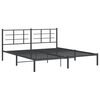 vidaXL Cadre de lit m&eacute;tal sans matelas avec t&ecirc;te de lit noir 183x213cm